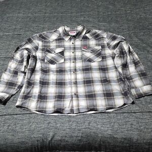 NWOT Wrangler Plaid Button Down Shirt size 2XL